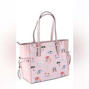 Michael Kors Gilly Large Travel print Drawstring Tote Bag-NEW